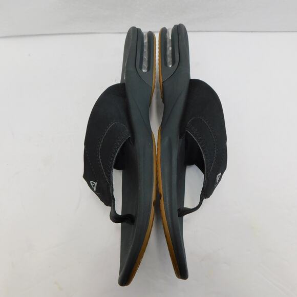 Reef Black Men's Fanning Flip Flop  with Bottle Opener Size 12 New - Picture 14 of 15